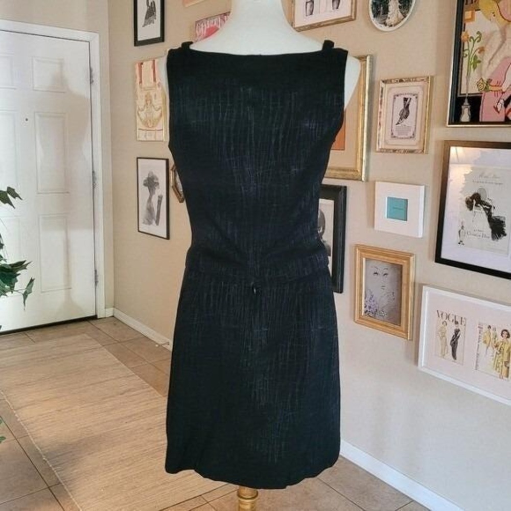 Alberto Makali for Cache Vintage Black Textured Double Strap Top and Mini Skirt - Picture 6 of 7
